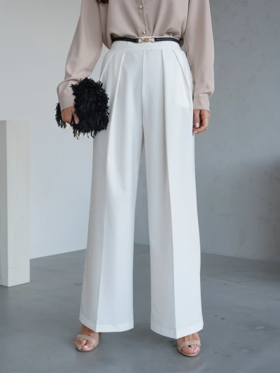 Royalfashion Широки дамски панталони с плисета