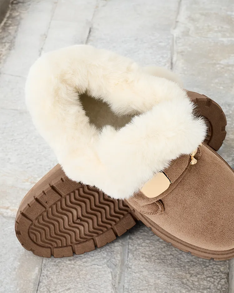 Royalfashion Дамски къси ботуши a'la snow boots Dobis