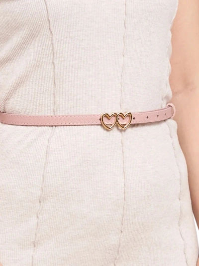 Тънък дамски ежедневен колан за панталони с катарама във формата на сърца