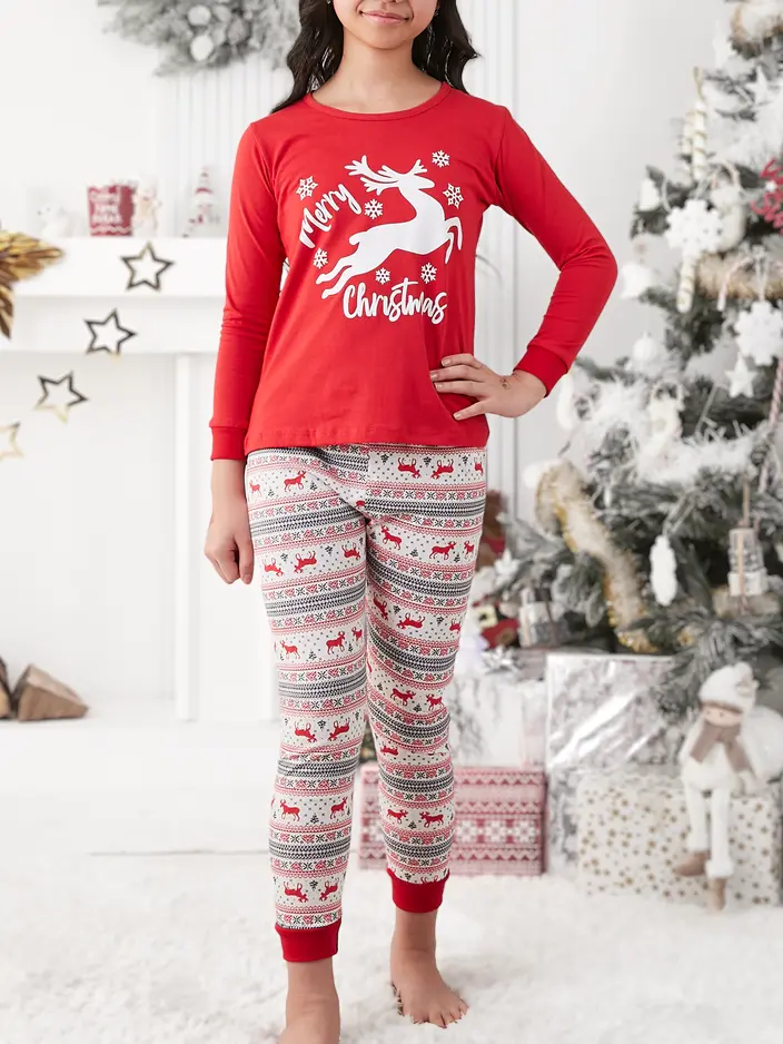 Royalfashion Коледни детски пижами с принт