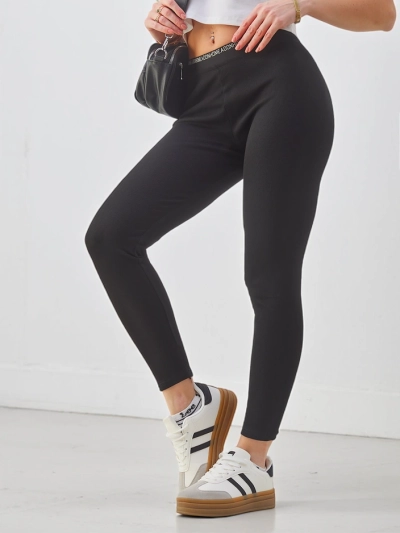 Royalfashion Дамски рибани памучни легинси