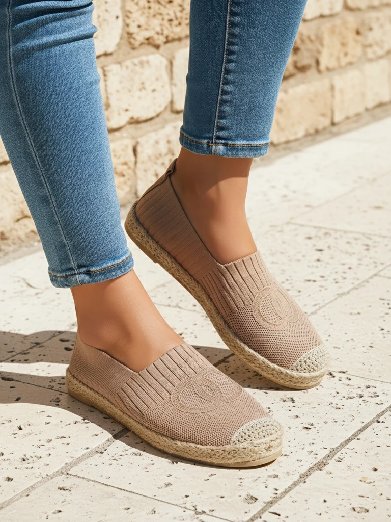 Дамски еспадрили Callisto светлокафяв равен ток екологична кожа