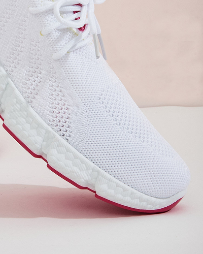 Biało- różowe sportowe buty damskie Baym - Obuwie