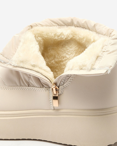 Royalfashion Дамски ботуши за сняг с приплъзване в кремав цвят Armeda