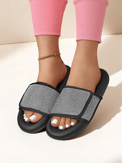 Royalfashion Дамски чехли на плоска подметка Sparkle Step