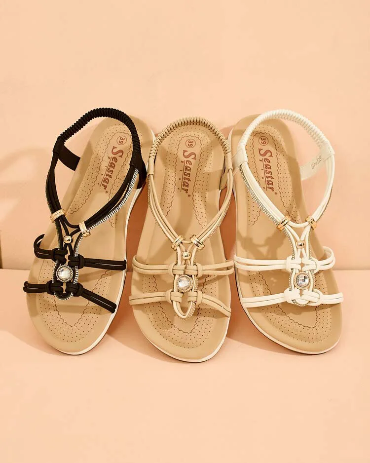 Royalfashion Дамски сандали с цирконий Solin