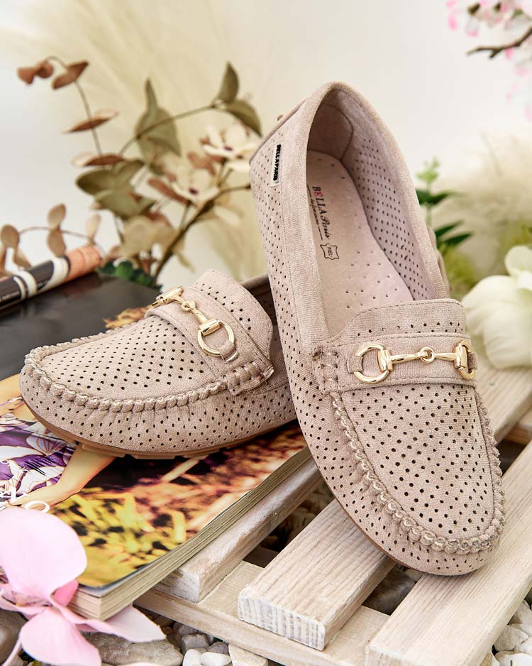 Royalfashion Дамски ажурни мокасини Mill