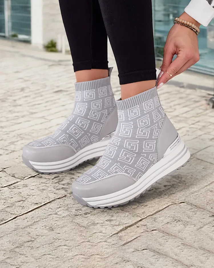 Royalfashion Дамски спортни високи маратонки Lori