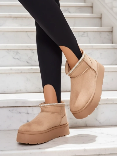 Royalfashion Дамски къси ботуши a'la snow boots Xoalla