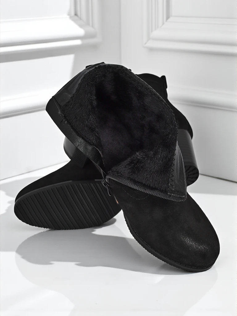 Дамски еко велурени боти на ток Crimson Echo