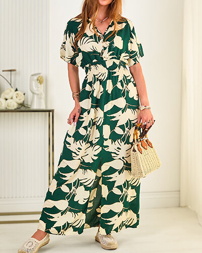 Royalfashion Дамска миди рокля с принт