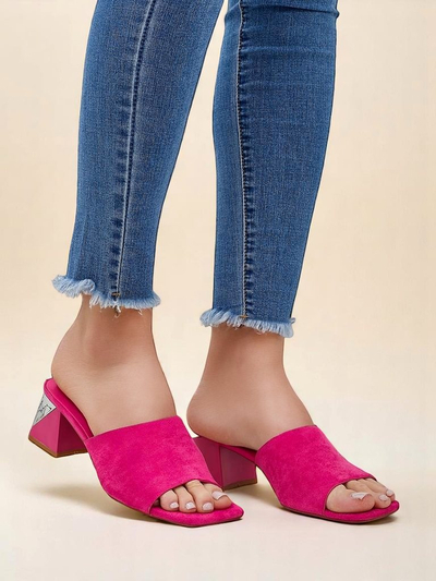 Royalfashion дамски чехли с декоративни токчета Vollatie