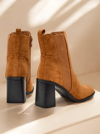 Дамски глезенки на Royalfashion с плътна пета Enotto