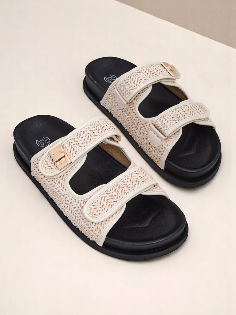 Royalfashion дамски чехли с плетена Delibeli