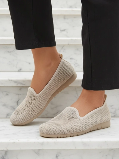 Moda Bella Бежови Дамски Обувки на Равна Подметка