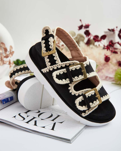 Royalfashion Дамски сандали Lunnay eko от велур