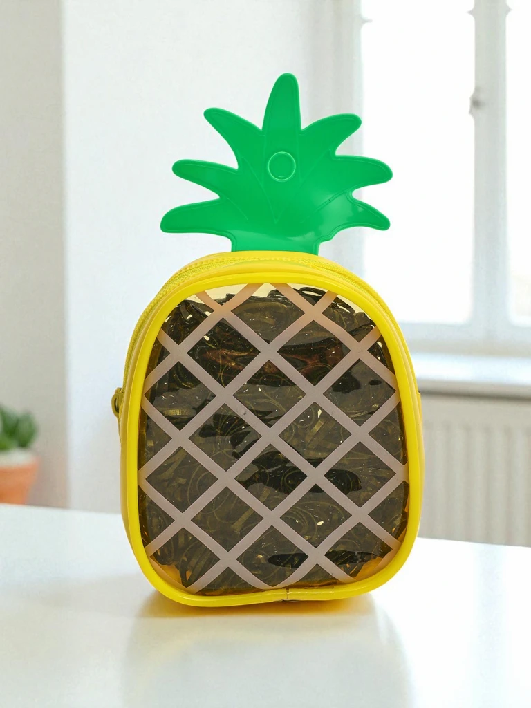 Royalfashion Многоцветни силиконови ластичета за коса Ананас