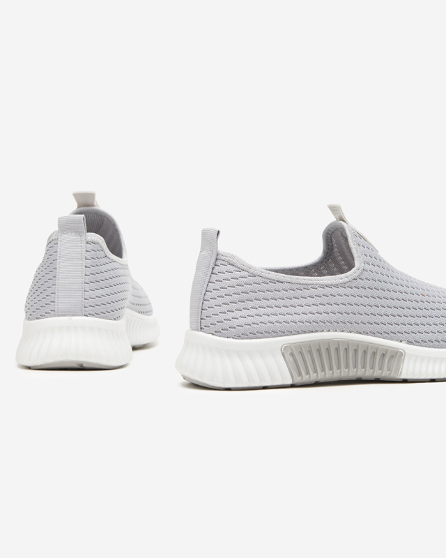 Szare damskie wsuwane buty sportowe Banila - Obuwie