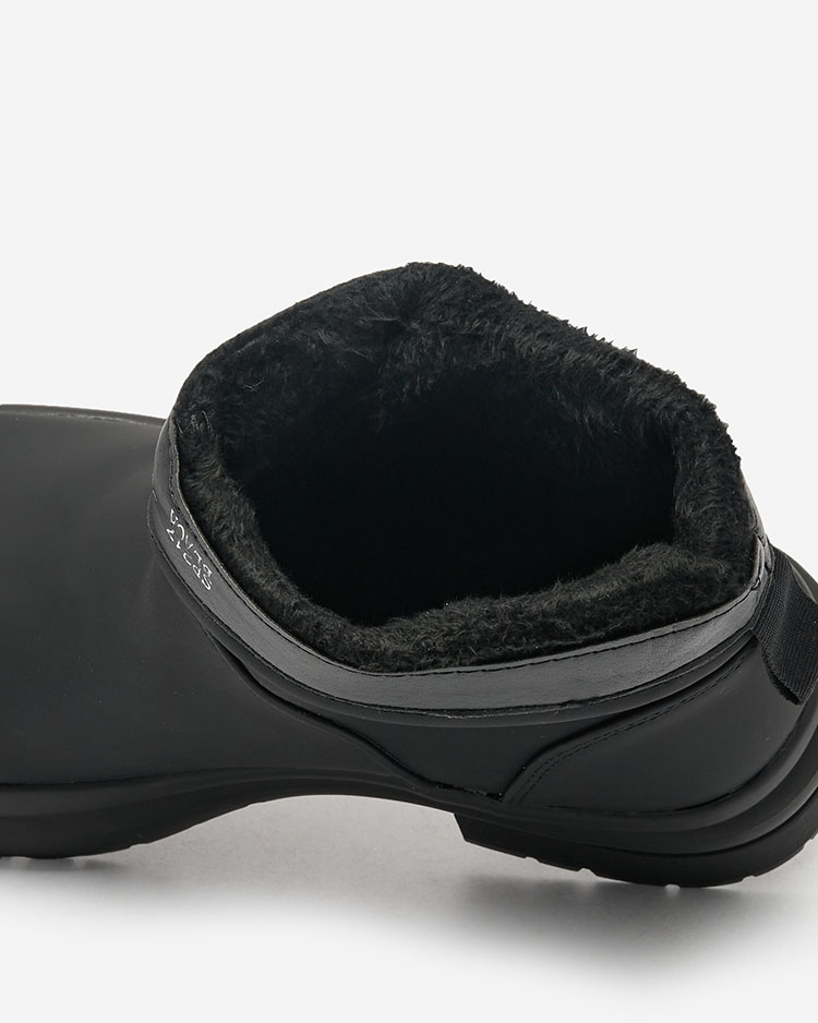 Royalfashion Черни матови дамски ботуши с по-дебела подметка Holeopi