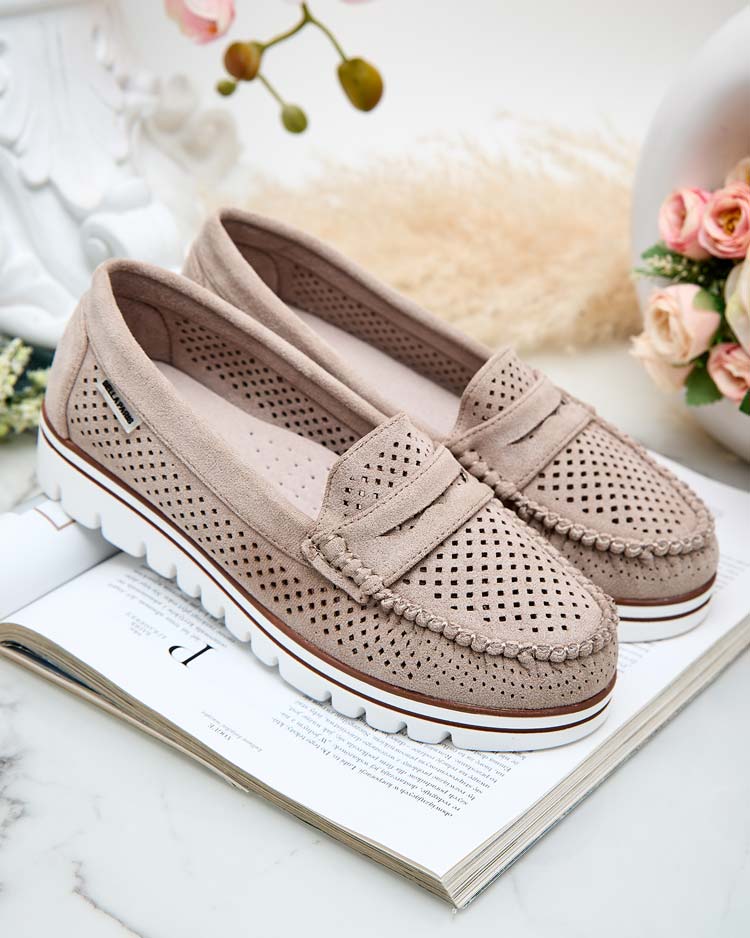 Royalfashion Ажурни дамски мокасини Leteller