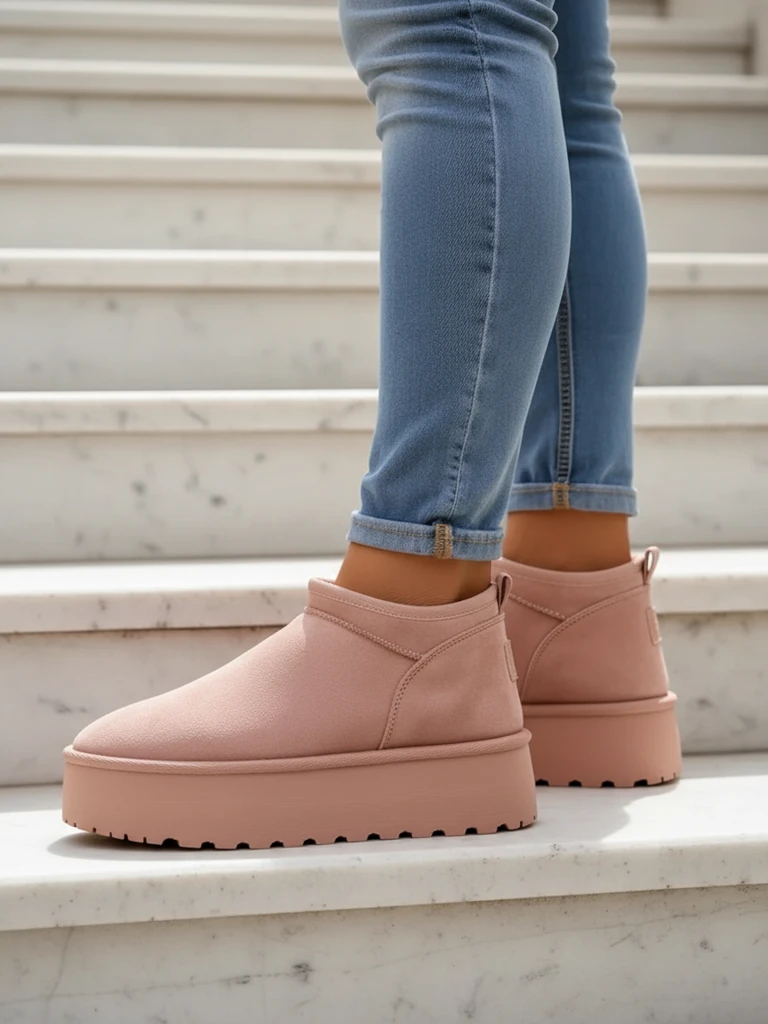 Royalfashion Дамски къси ботуши a'la snow boots Ozozi