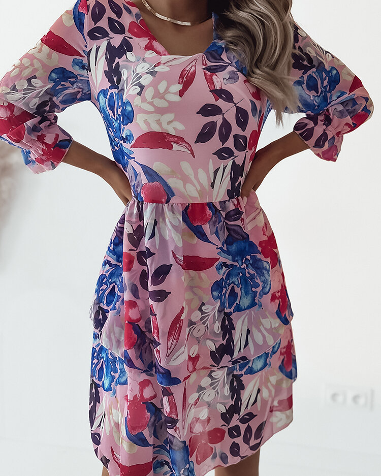 Royalfashion Дамска флорална мини рокля