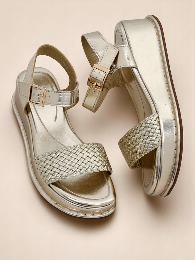 Royalfashion Дамски сандали на платформа с плитка Fiolle