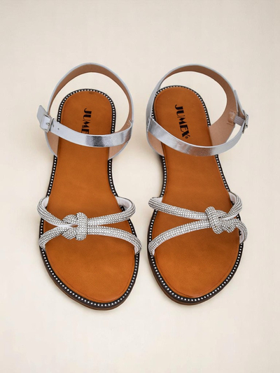 Royalfashion Дамски сандали с декоративни цирконии Bella Shine