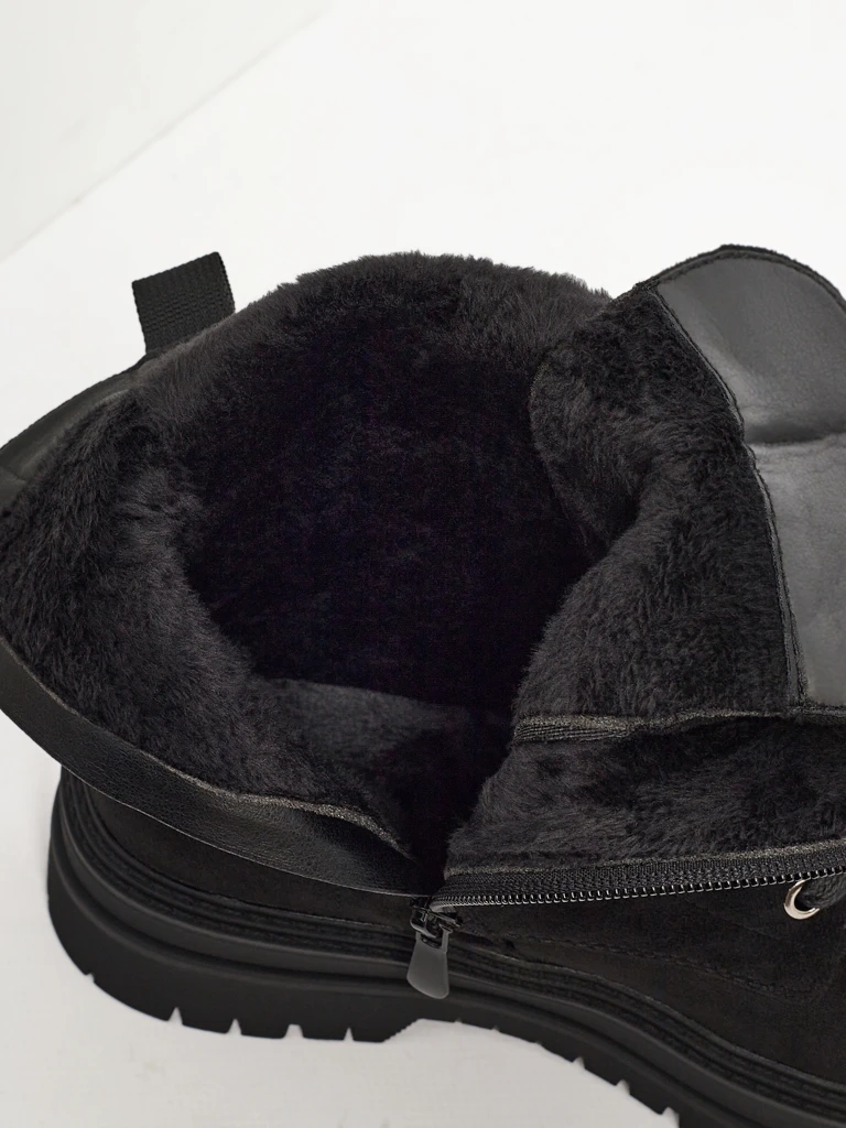 Дамски еко велурени боти тип работнически Molistea