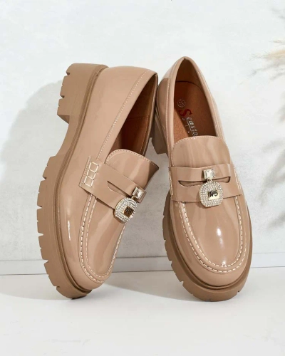 Royalfashion Дамски мокасини с лак Bemies