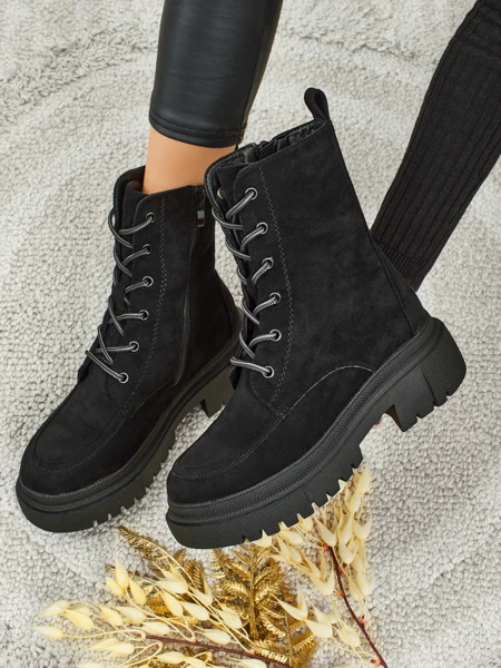 Дамски боти workeri Velisse от еко велур