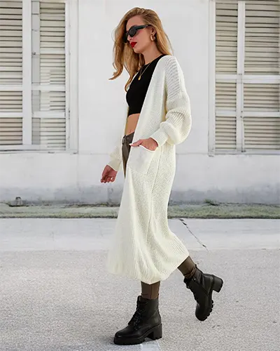 Royalfashion Дамски трикотажен пуловер за спане