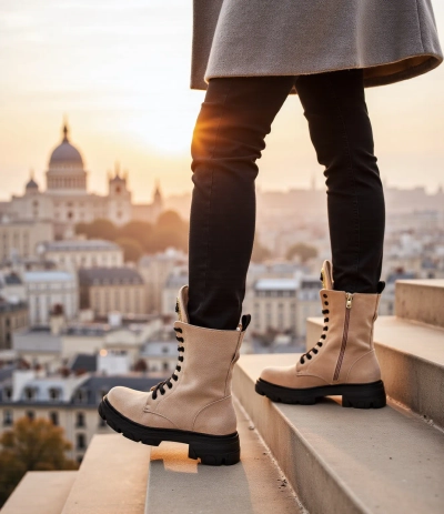 Royalfashion Еко-велурни дамски работни обувки Moxox