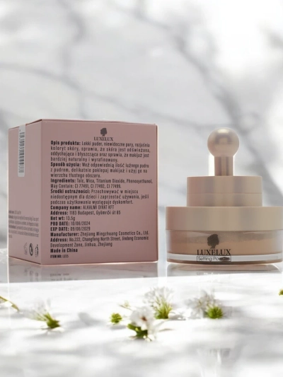 Luxelux Пухкава пудра с гъба за лице 02 13.5 г