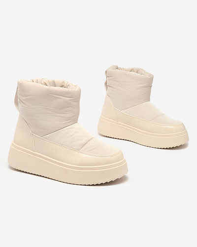 Royalfashion Бежови дамски ботуши за сняг Maderta