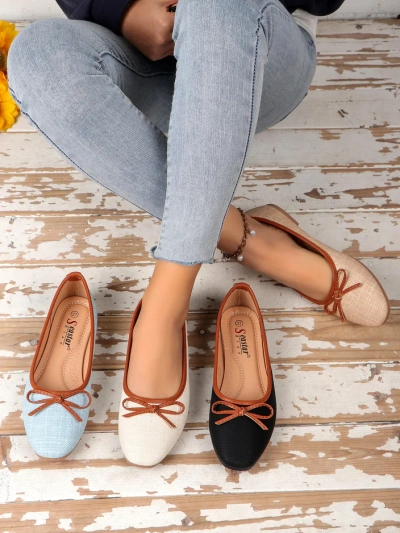 Royalfashion Дамски балерини с блестящи елементи и панделка Aramie