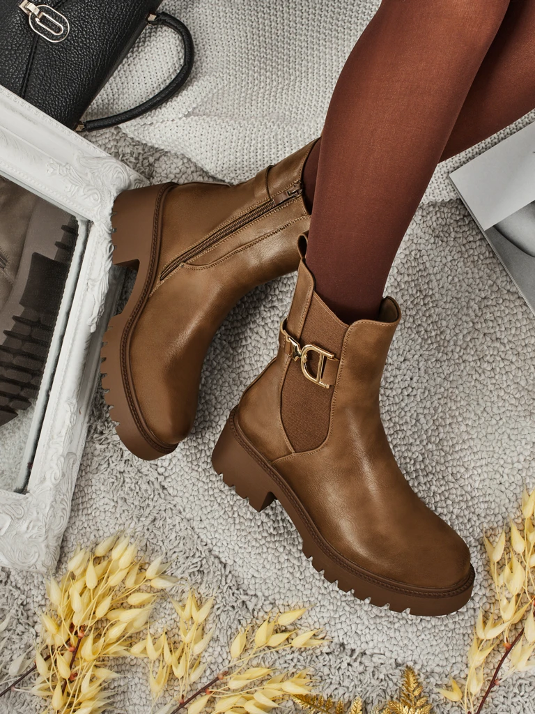 Високи дамски боти от еко кожа Ovella