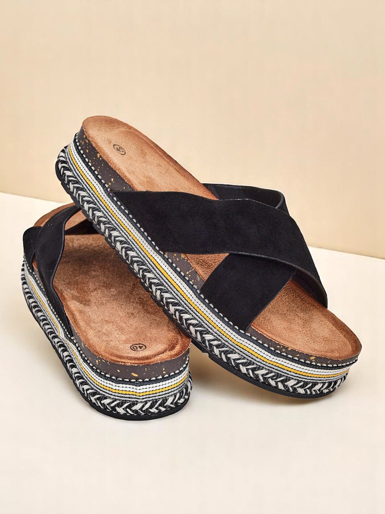 Royalfashion Дамски чехли на равна подметка Solea Deco