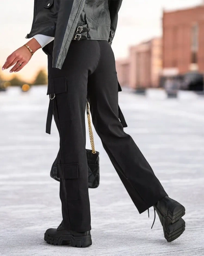 Royalfashion Дамски бойни панталони от плат