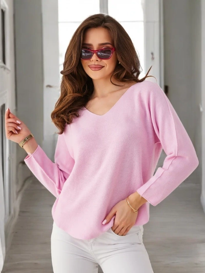 Royalfashion Женски тънък вескозен пуловер