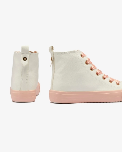 Бяло-розови дамски спортни маратонки Macako- Footwear