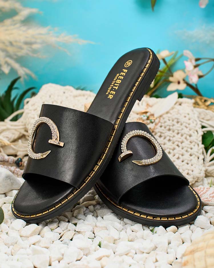 Royalfashion Дамски джапанки Omerta с плоска подметка