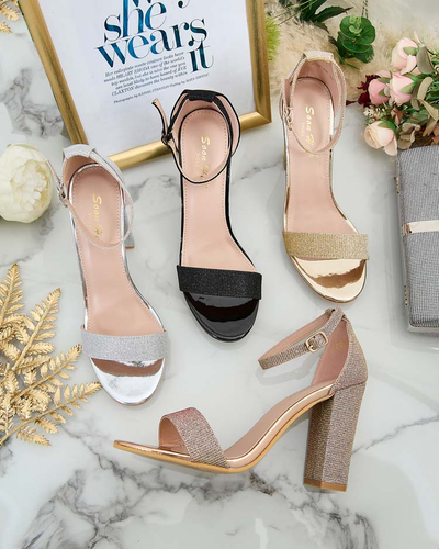 Royalfashion Дамски сандали с брокат Etotta