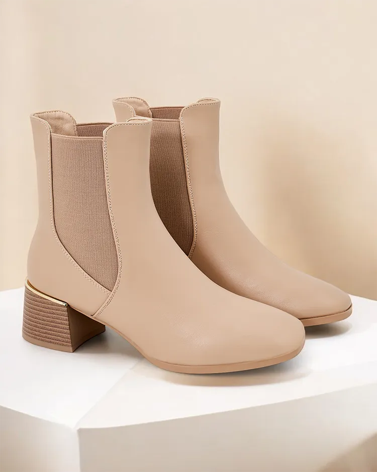 Дамски глезенови боти с нисък ток Royalfashion Eterra