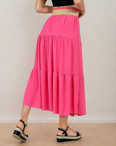 Royalfashion Дамска миди пола с колан