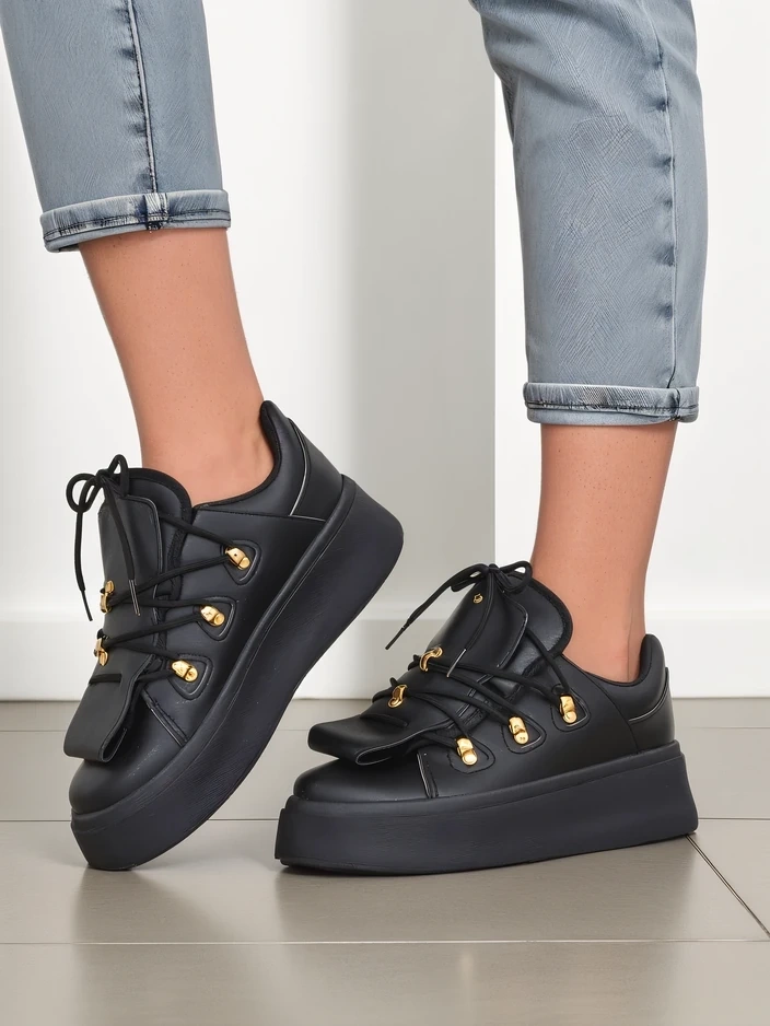 Royalfashion Дамски маратонки с декоративна езиче Domatories