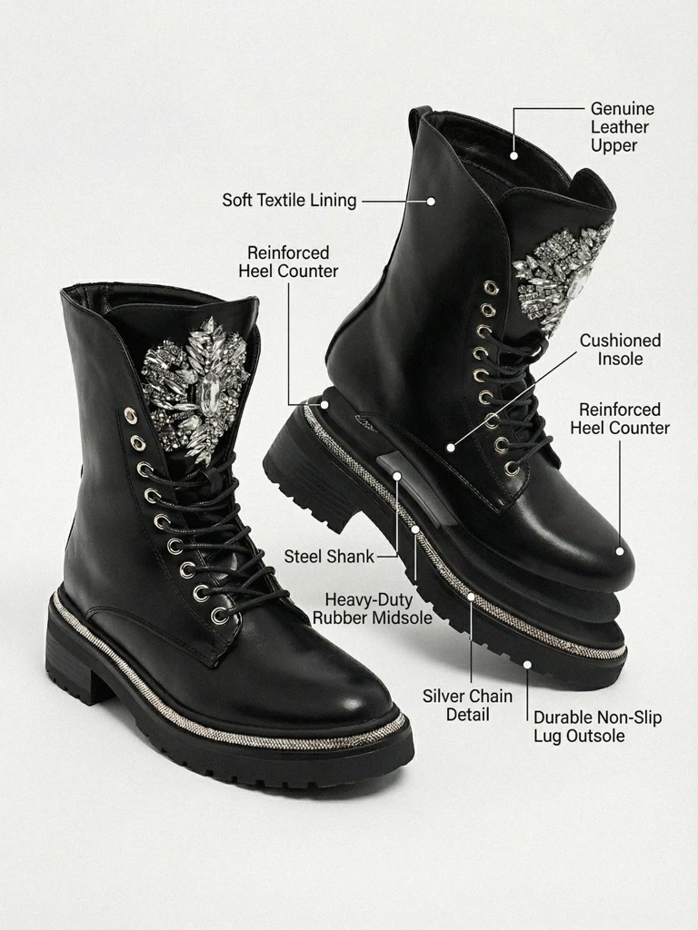 Дамски еко кожени боти Evinell