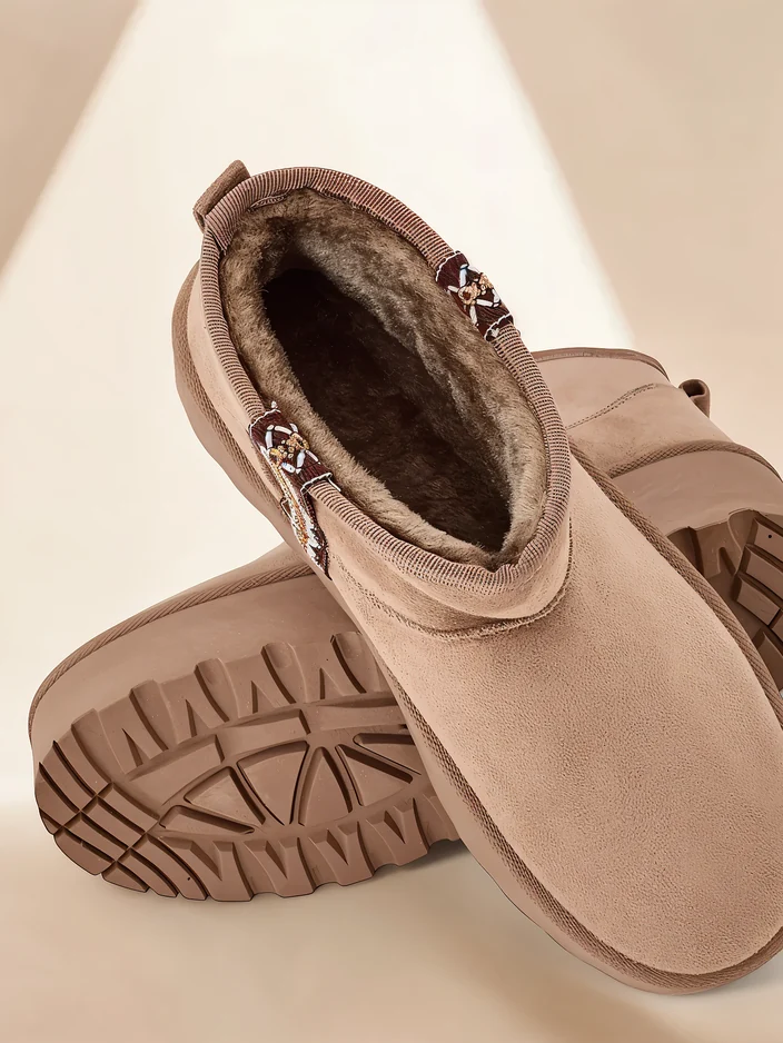 Royalfashion Къси ботуши за жени със стил снягови ботуши Халузи