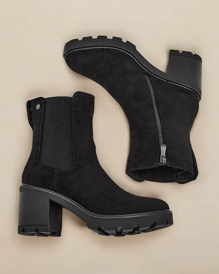 Ниски дамски ботуши от еко велур на Royalfashion на цена Weggis