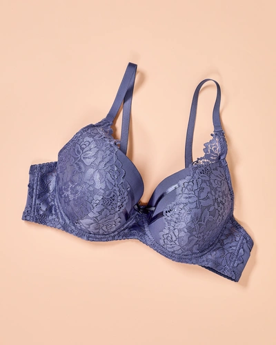 Royalfashion Дамски сутиен с подплънки и дантела